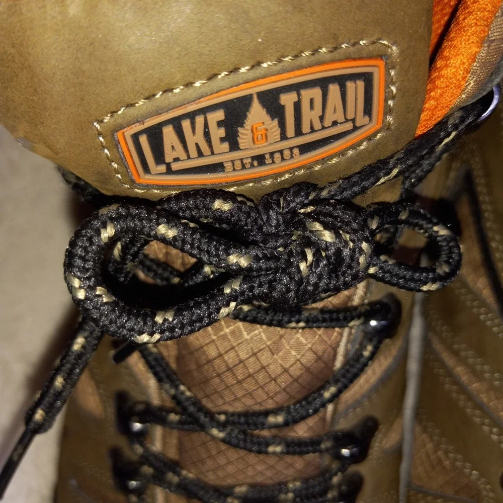 Lake & Trail Mens Iron Wood  Size 12M BROWN Waterproof Hiking Boots OROBIC